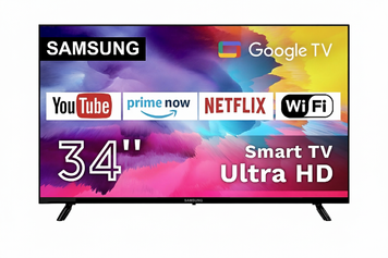 Телевізор Samsung 34 Smart TV Android 15 LED безрамковий з голосовим управління Wi-Fi 4K UHD Самсунг Смарт ТВ 2025 341520257500 фото